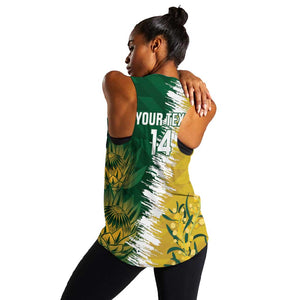 Custom South Africa And Australia Women Racerback Tank Aussies Proteas Together - Cricket Style