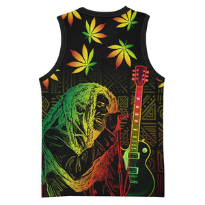Afro Jamaica Legend Bob Day Basketball Jersey One Love Jamaican Reggae African Pattern LT14