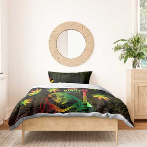 Afro Jamaica Legend Bob Day Bedding Set One Love Jamaican Reggae African Pattern