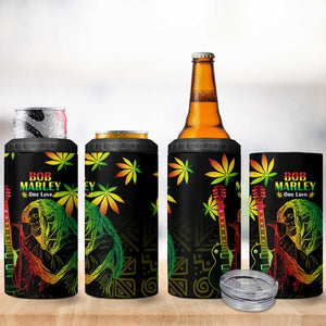 Afro Jamaica Legend Bob Day 4 in 1 Can Cooler Tumbler One Love Jamaican Reggae African Pattern LT14