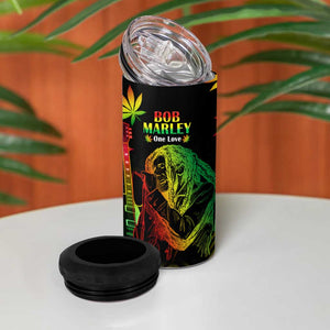 Afro Jamaica Legend Bob Day 4 in 1 Can Cooler Tumbler One Love Jamaican Reggae African Pattern LT14