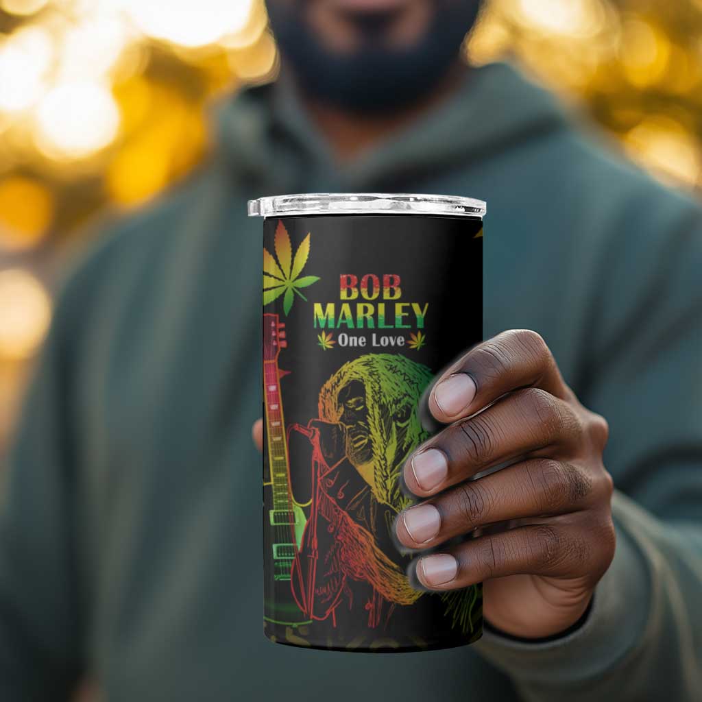 Afro Jamaica Legend Bob Day 4 in 1 Can Cooler Tumbler One Love Jamaican Reggae African Pattern LT14