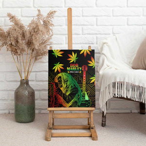 Afro Jamaica Legend Bob Day Canvas Wall Art One Love Jamaican Reggae African Pattern