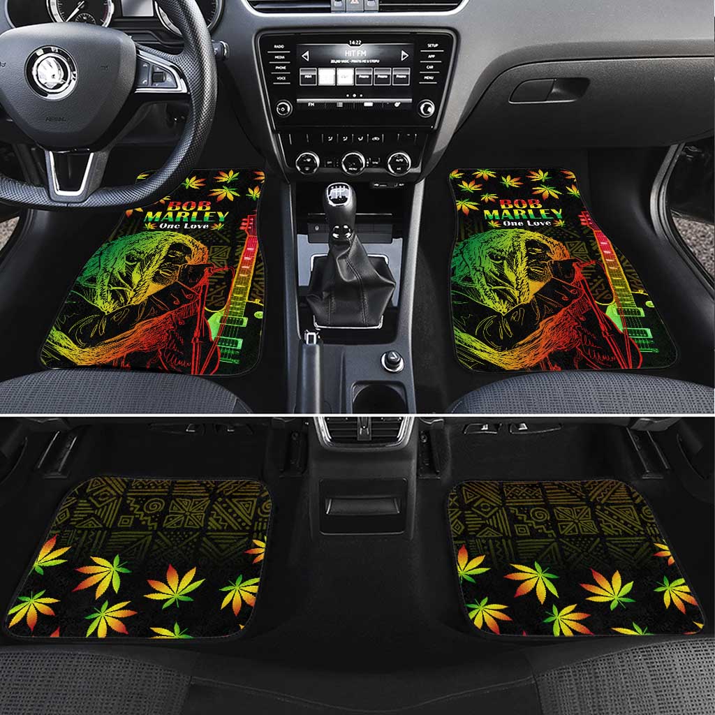 Afro Jamaica Legend Bob Day Car Mats One Love Jamaican Reggae African Pattern