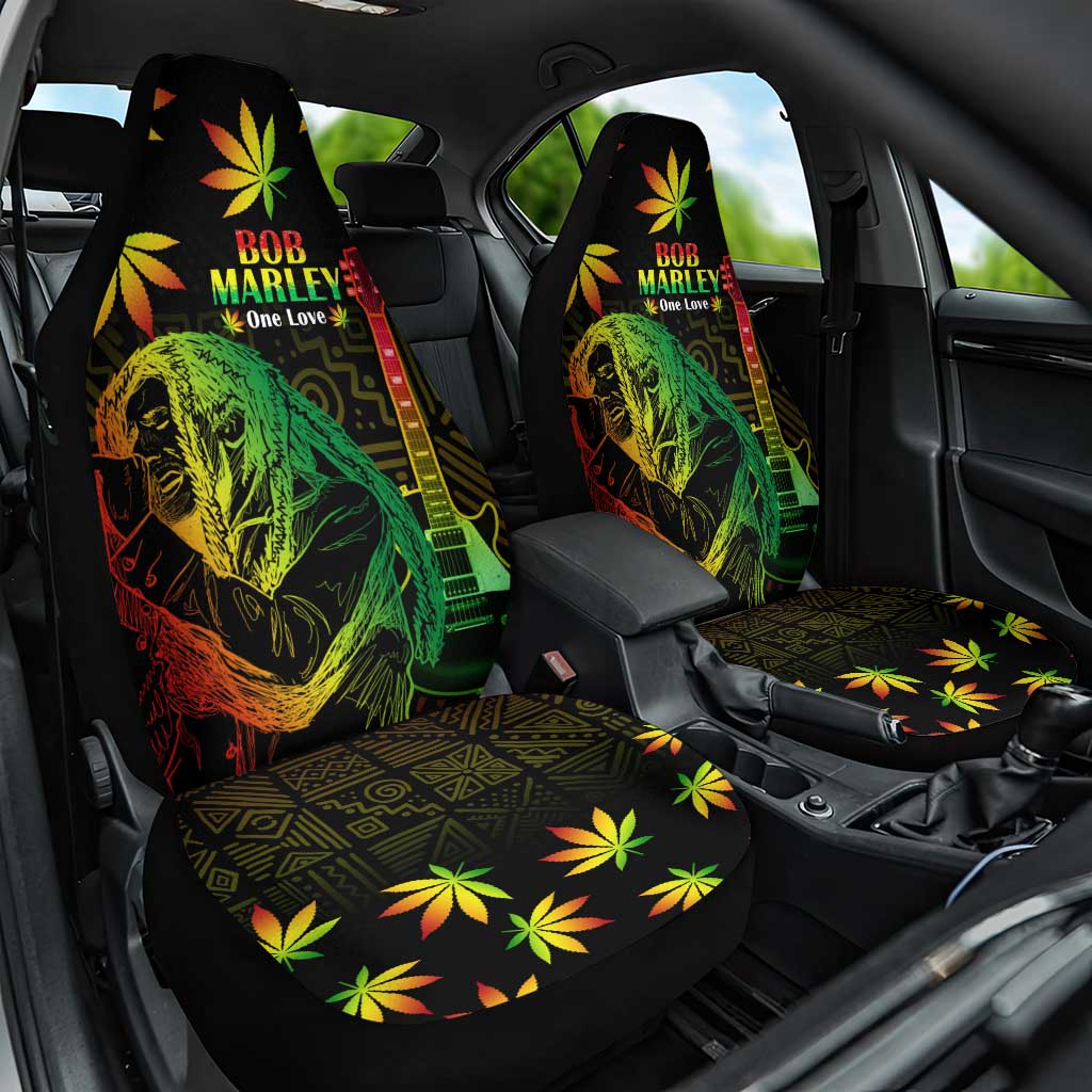 Afro Jamaica Legend Bob Day Car Seat Cover One Love Jamaican Reggae African Pattern