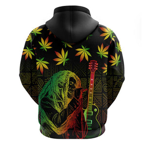 Afro Jamaica Legend Bob Day Hoodie One Love Jamaican Reggae African Pattern