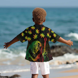 Afro Jamaica Legend Bob Day Kid Hawaiian Shirt One Love Jamaican Reggae African Pattern