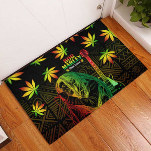 Afro Jamaica Legend Bob Day Rubber Doormat One Love Jamaican Reggae African Pattern