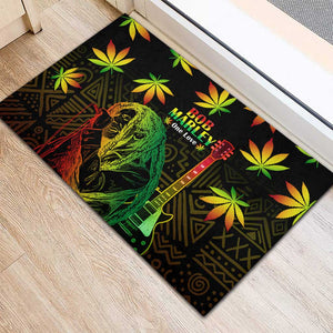 Afro Jamaica Legend Bob Day Rubber Doormat One Love Jamaican Reggae African Pattern