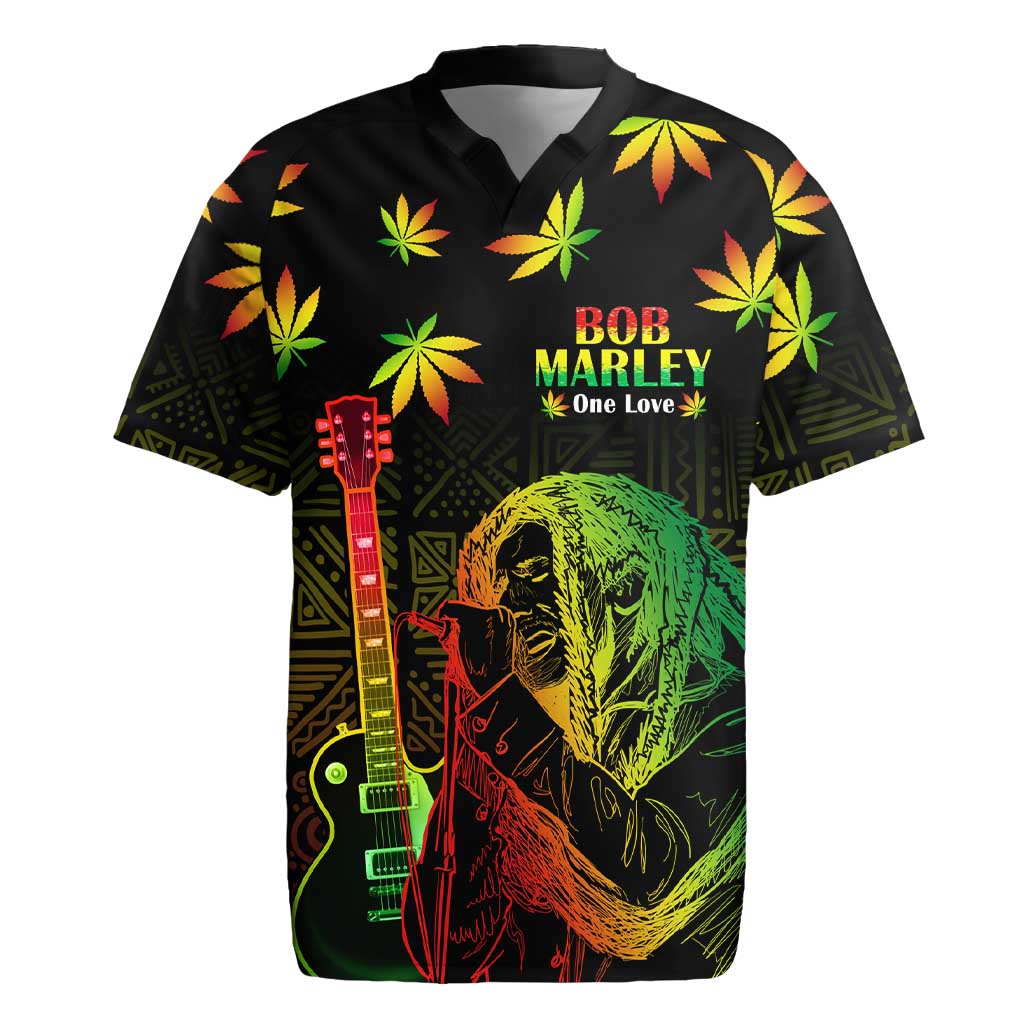 Afro Jamaica Legend Bob Day Rugby Jersey One Love Jamaican Reggae African Pattern