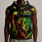 Afro Jamaica Legend Bob Day Sleeveless Zip Hoodie One Love Jamaican Reggae African Pattern - African Pride