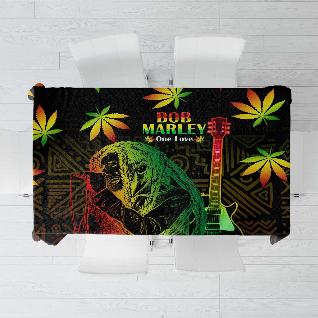 Afro Jamaica Legend Bob Day Tablecloth One Love Jamaican Reggae African Pattern