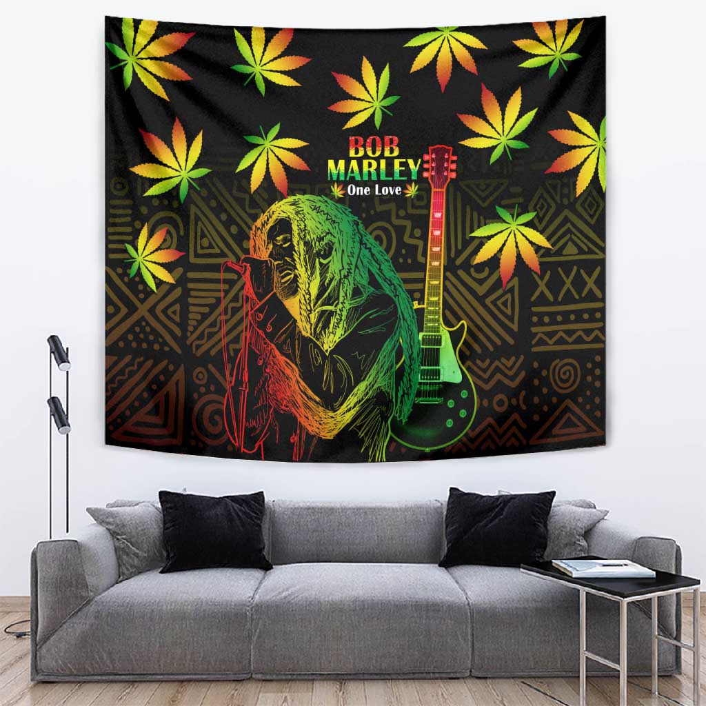 Afro Jamaica Legend Bob Day Tapestry One Love Jamaican Reggae African Pattern