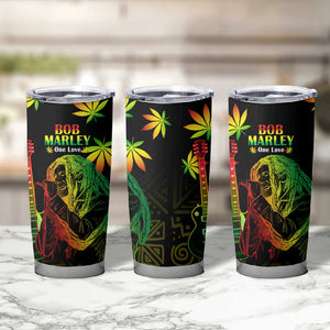 Afro Jamaica Legend Bob Day Tumbler Cup One Love Jamaican Reggae African Pattern