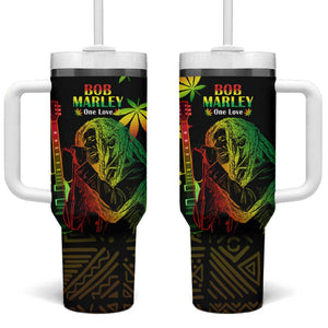 Afro Jamaica Legend Bob Day Tumbler With Handle One Love Jamaican Reggae African Pattern