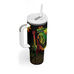 Afro Jamaica Legend Bob Day Tumbler With Handle One Love Jamaican Reggae African Pattern