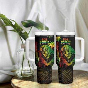 Afro Jamaica Legend Bob Day Tumbler With Handle One Love Jamaican Reggae African Pattern