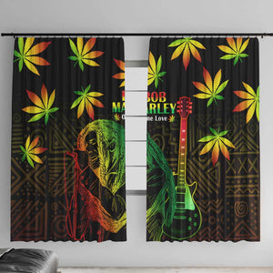 Afro Jamaica Legend Bob Day Window Curtain One Love Jamaican Reggae African Pattern