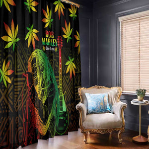 Afro Jamaica Legend Bob Day Window Curtain One Love Jamaican Reggae African Pattern