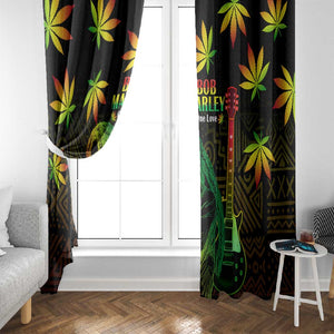 Afro Jamaica Legend Bob Day Window Curtain One Love Jamaican Reggae African Pattern