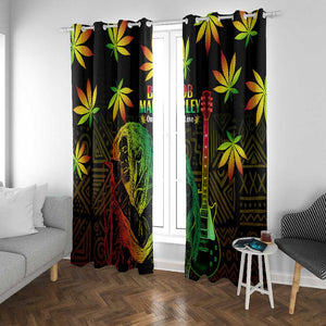 Afro Jamaica Legend Bob Day Window Curtain One Love Jamaican Reggae African Pattern