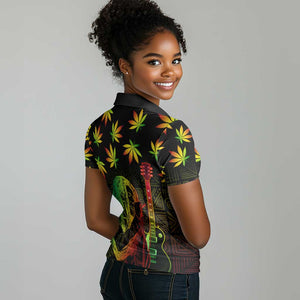 Afro Jamaica Legend Bob Day Women Polo Shirt One Love Jamaican Reggae African Pattern