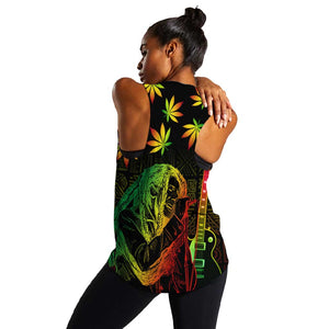 Afro Jamaica Legend Bob Day Women Racerback Tank One Love Jamaican Reggae African Pattern