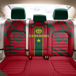 Cameroon Football Back Car Seat Cover 2024 African Nations Go Champions Lion Style