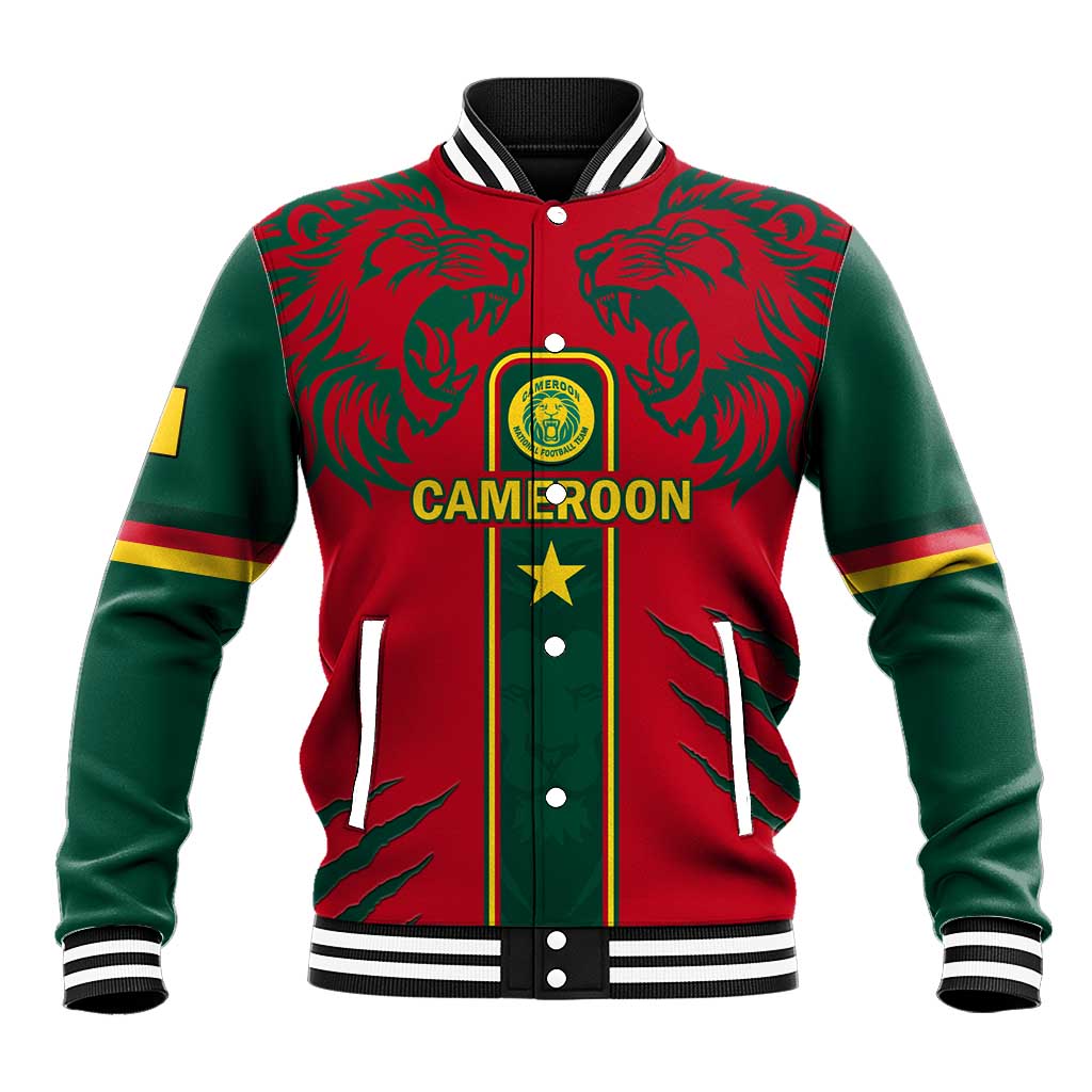 Custom Cameroon Football Baseball Jacket 2024 African Nations Go Champions Lion Style LT14