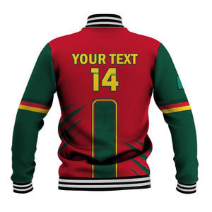 Custom Cameroon Football Baseball Jacket 2024 African Nations Go Champions Lion Style LT14