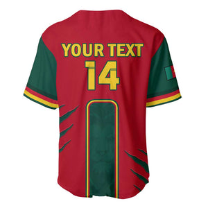 Custom Cameroon Football Baseball Jersey 2024 African Nations Go Champions Lion Style