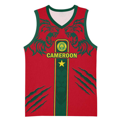 Custom Cameroon Football Basketball Jersey 2024 African Nations Go Champions Lion Style LT14