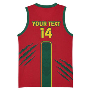 Custom Cameroon Football Basketball Jersey 2024 African Nations Go Champions Lion Style LT14