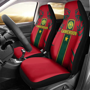 Cameroon Football Car Seat Cover 2024 African Nations Go Champions Lion Style