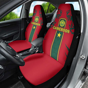 Cameroon Football Car Seat Cover 2024 African Nations Go Champions Lion Style