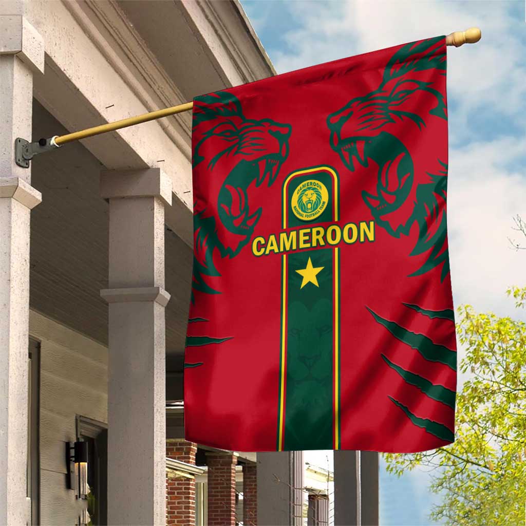 Cameroon Football Garden Flag 2024 African Nations Go Champions Lion Style