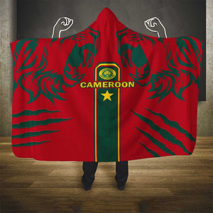 Cameroon Football Hooded Blanket 2024 African Nations Go Champions Lion Style