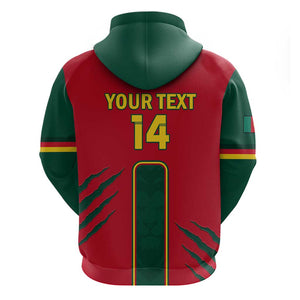 Custom Cameroon Football Hoodie 2024 African Nations Go Champions Lion Style