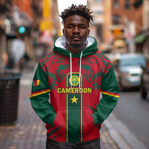 Custom Cameroon Football Hoodie 2024 African Nations Go Champions Lion Style