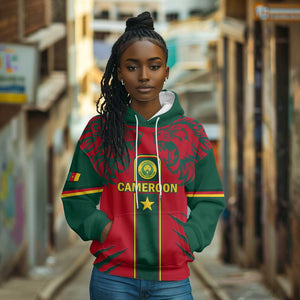 Custom Cameroon Football Hoodie 2024 African Nations Go Champions Lion Style