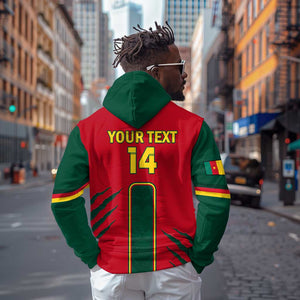 Custom Cameroon Football Hoodie 2024 African Nations Go Champions Lion Style