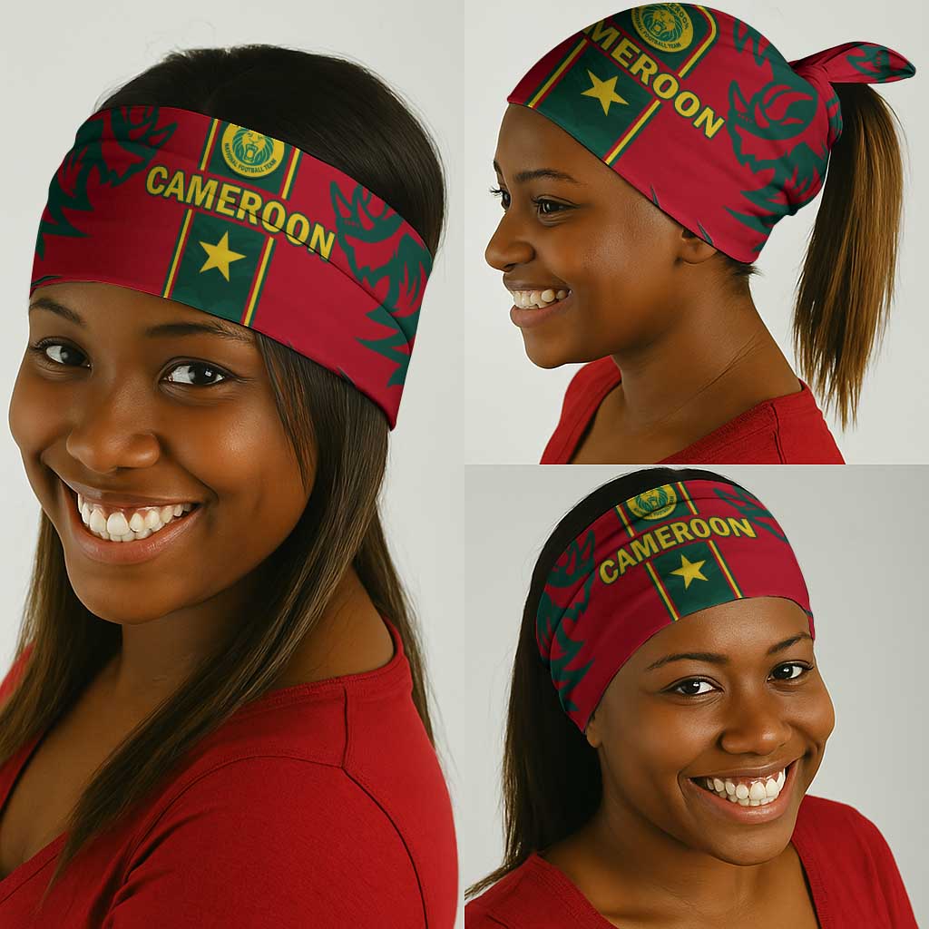Cameroon Football Neck Gaiter 2024 African Nations Go Champions Lion Style LT14