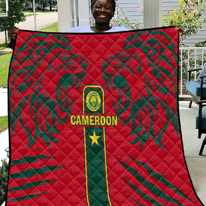 Cameroon Football Quilt 2024 African Nations Go Champions Lion Style