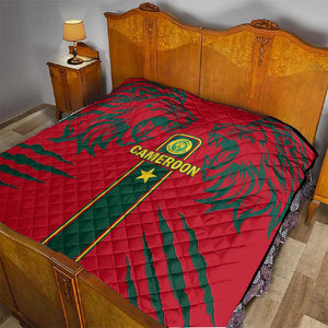 Cameroon Football Quilt 2024 African Nations Go Champions Lion Style