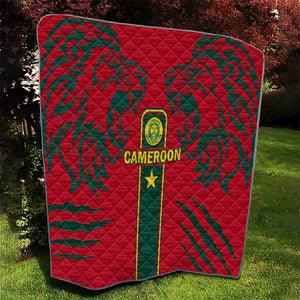 Cameroon Football Quilt 2024 African Nations Go Champions Lion Style