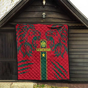 Cameroon Football Quilt 2024 African Nations Go Champions Lion Style