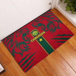 Cameroon Football Rubber Doormat 2024 African Nations Go Champions Lion Style