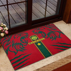 Cameroon Football Rubber Doormat 2024 African Nations Go Champions Lion Style