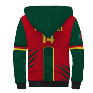 Custom Cameroon Football Sherpa Hoodie 2024 African Nations Go Champions Lion Style