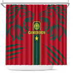 Cameroon Football Shower Curtain 2024 African Nations Go Champions Lion Style